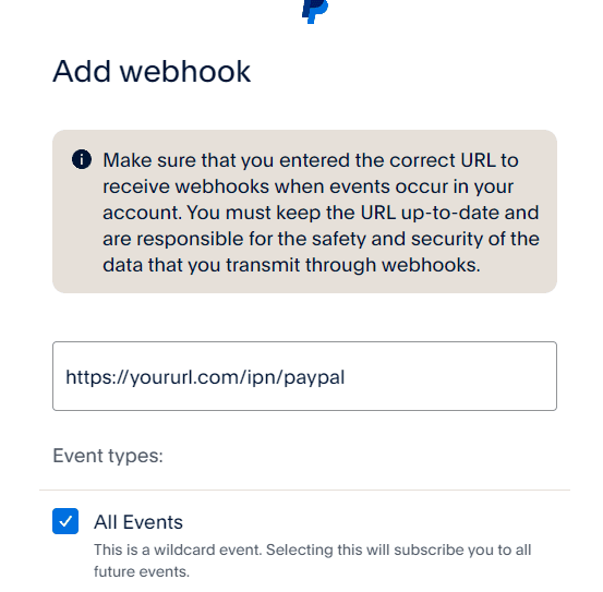 Paypal webhook example 2